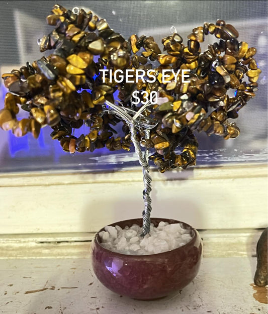 Tigers Eye gem tree